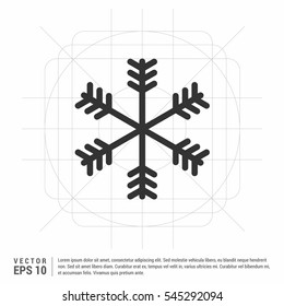 Snowflake sign icon, vector illustration. Flat design style

