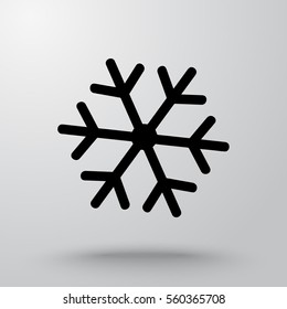 Snowflake sign icon, vector illustration. Flat design style