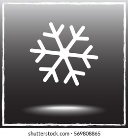 Snowflake sign icon, vector illustration. Flat design style