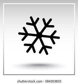 Snowflake sign icon, vector illustration. Flat design style