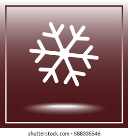 Snowflake sign icon, vector illustration. Flat design style