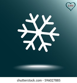 Snowflake sign icon, vector illustration. Flat design style