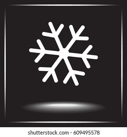 Snowflake sign icon, vector illustration. Flat design style