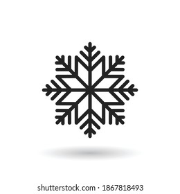  snowflake sign on white background. Simple vector illustration for graphic and web design.