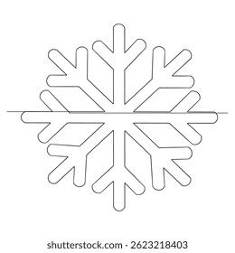  snowflake sign and symbol Snow icon illustration continuous line 