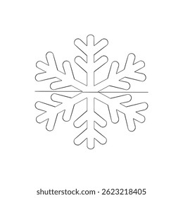  snowflake sign and symbol Snow icon illustration continuous line 