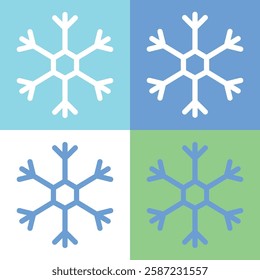 snowflake sign symbol vector flat icon