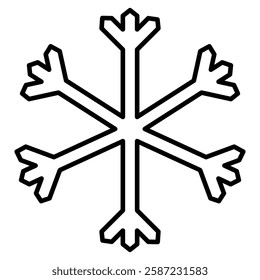 snowflake sign symbol vector flat icon