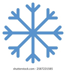 snowflake sign symbol vector flat icon