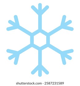 snowflake sign symbol vector flat icon