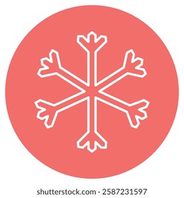 snowflake sign symbol vector flat icon