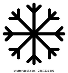 snowflake sign symbol vector flat icon