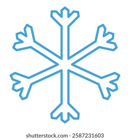 snowflake sign symbol vector flat icon