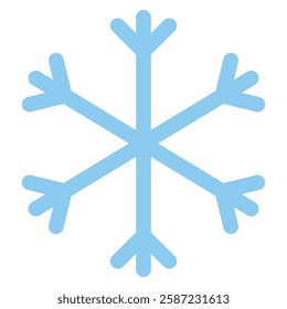snowflake sign symbol vector flat icon