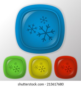 snowflake sign. the weather icon