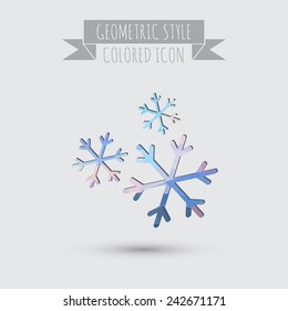Snowflake sign. The weather icon