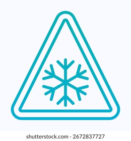 Snowflake Sign, Winter Sign Vector Icon, Isolated Vector Lineal Gradient Style Icon,