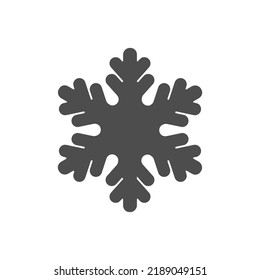 Icono de silueta de copo de nieve. Esquema de esténcil de flauta de nieve