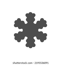 Snowflake silhouette icon. Snow flake stencil blueprint