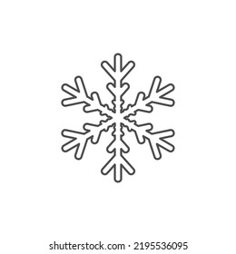 Snowflake silhouette icon. Snow flake stencil blueprint