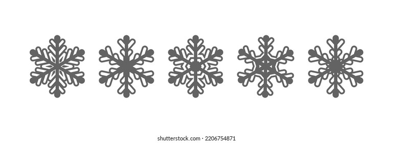 Icono de silueta de copo de nieve. Esquema de esténcil de flauta de nieve
