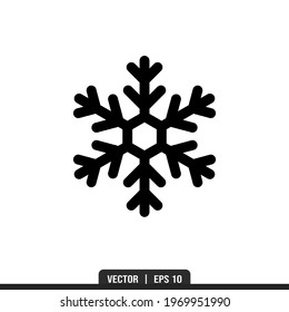 Snowflake silhouette icon vector, illustration logo template in trendy style. Suitable for many purposes.