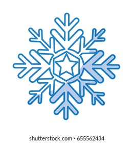 snowflake silhouette isolated icon