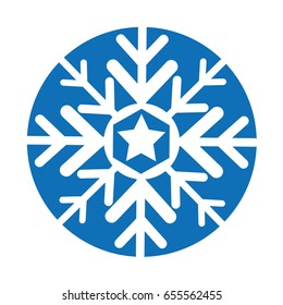 snowflake silhouette isolated icon