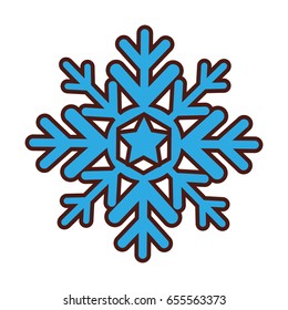 snowflake silhouette isolated icon
