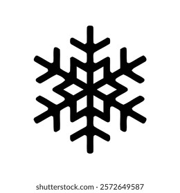 Snowflake Silhouette Vector Clipart for Winter Designs