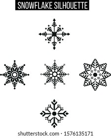 Snowflake Silhouette vector illustration design