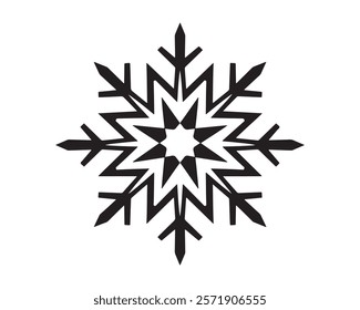 Snowflake Silhouette vector illustration icon type design