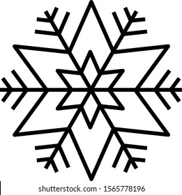Snowflake Simple 1 Vector Graphic Silhouette