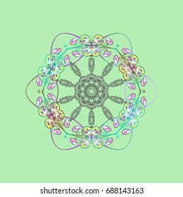 Snowflake simple. Abstract wallpaper, wrapping decoration.