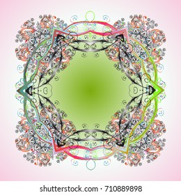 Snowflake simple. Abstract wallpaper, wrapping decoration. Symbol of winter, Merry Christmas holiday, Happy New Year celebration Vector illustration. Snow on background.