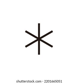 Snowflake, simple, geometric symbol simple logo vector