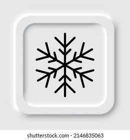 Icono simple de copo de nieve. Diseño plano. Diseño de neutralismo.ai