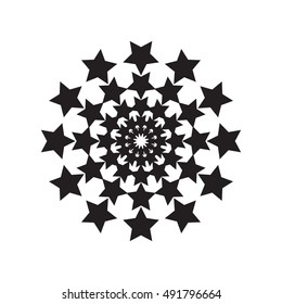 Snowflake simple icon isolated on white background for winter design and decoration