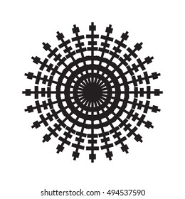 Snowflake simple icon isolated on white background for winter design and decoration