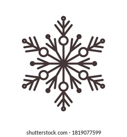 Snowflake simple icon. Vector illustration from winter collection on white background.