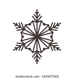 Snowflake simple icon. Vector illustration from winter collection on white background.