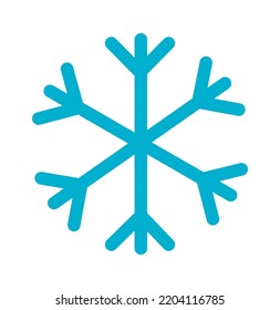 Snowflake simple icon. Vector illustration
