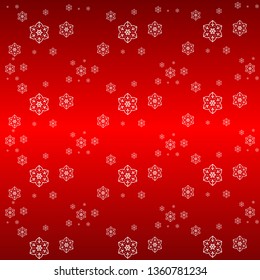 Snowflake simple seamless pattern. Abstract wallpaper, wrapping decoration. Symbol of winter, Vector illustration