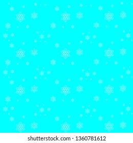Snowflake simple seamless pattern. Abstract wallpaper, wrapping decoration. Symbol of winter, Vector illustration