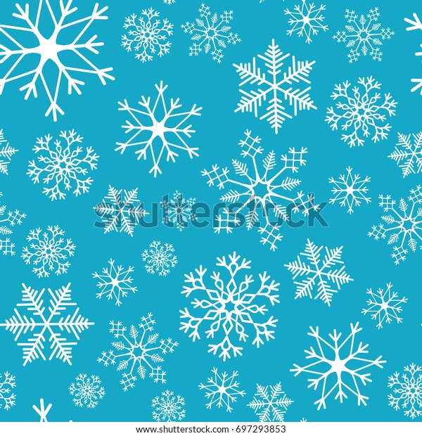 雪片のシームレスな模様 抽象的な壁紙 折り返し飾り 冬のシンボル メリークリスマスホリデー 新年のお祝いのベクターイラスト のベクター画像素材 ロイヤリティフリー