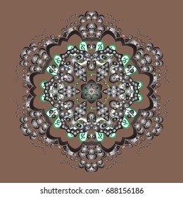 Snowflake simple. Symbol of winter, Merry Christmas holiday, Happy New Year celebration Vector illustration. Snow on colored background. Abstract wallpaper, wrapping decoration.