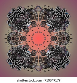 Snowflake simple. Symbol of winter, Merry Christmas holiday, Happy New Year celebration Vector illustration. Snow on background. Abstract wallpaper, wrapping decoration.