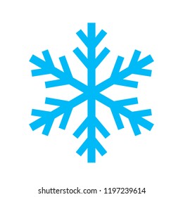 Snowflake simple vector icon isolated on white background