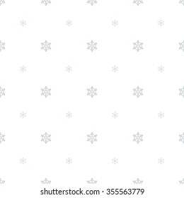 Snowflake Simple Vector Seamless Pattern 1 Silver
