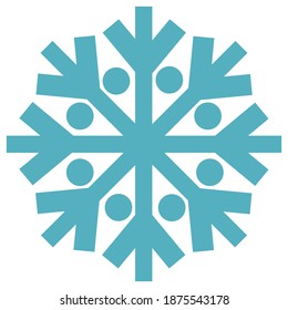 Un copo de nieve es un solo cristal de hielo que ha alcanzado un tamaño suficiente, y puede haber amalgamado con otros, y luego cae a través de la atmósfera de la Tierra como nieve.